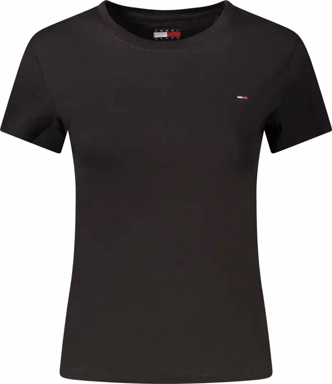 Tommy Hilfiger Black Cotton Women's T-Shirt
