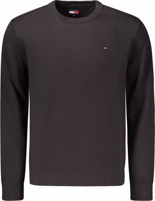 Black Cotton Men's Sweater