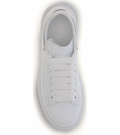 Alexander McQueen White Calf Leather Bos Taurus Platform Sneakers