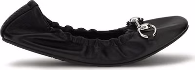 Black Calf Leather Bos Taurus Ballet Flats