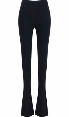 Black Viscose Flared Pants