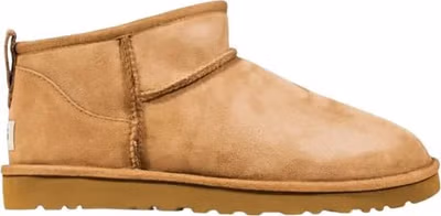 Beige Leather Ankle Boots