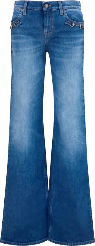 Gucci Blue Cotton Flared Jeans