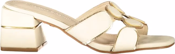 Laura Biagiotti Beige Polyurethane Women Sandal