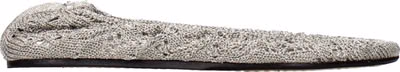 Gray Fabric Ballet Flats