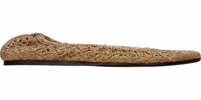 Gold Fabric Ballet Flats