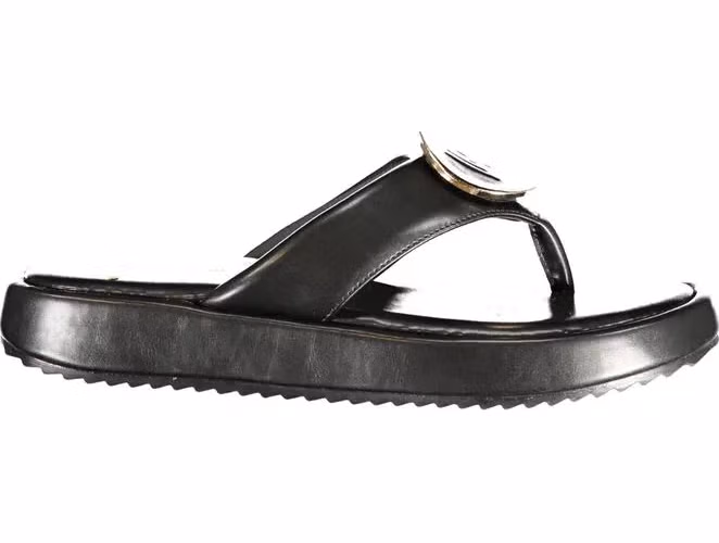 Laura Biagiotti Black Polyurethane Women's Sandal