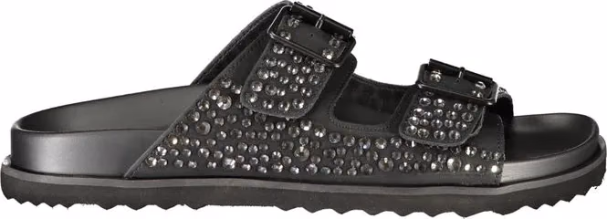 Laura Biagiotti Black Polyurethane Women's Slipper