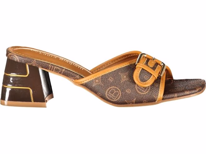 Laura Biagiotti Brown Polyurethane Women Sandal