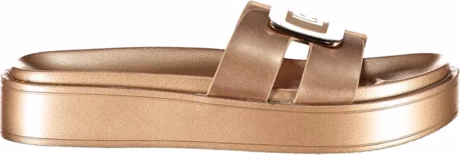 Laura Biagiotti Bronze Polyurethane Women's Sandal