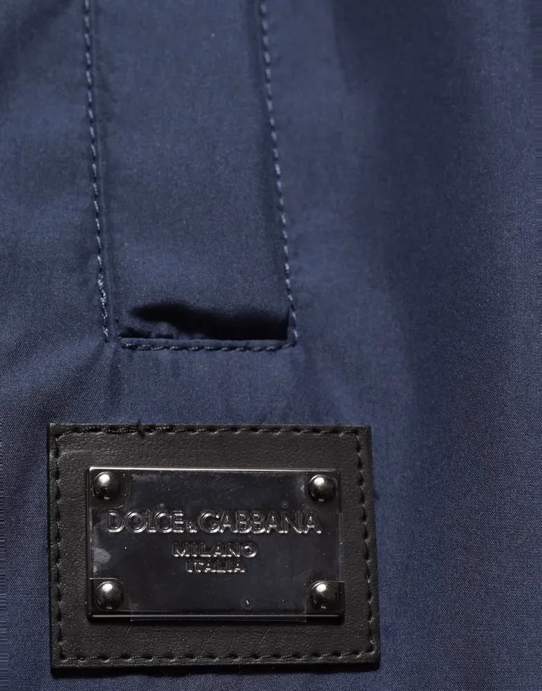 Dolce & Gabbana Dark Blue Polyester Jogger Sweatpants Pants