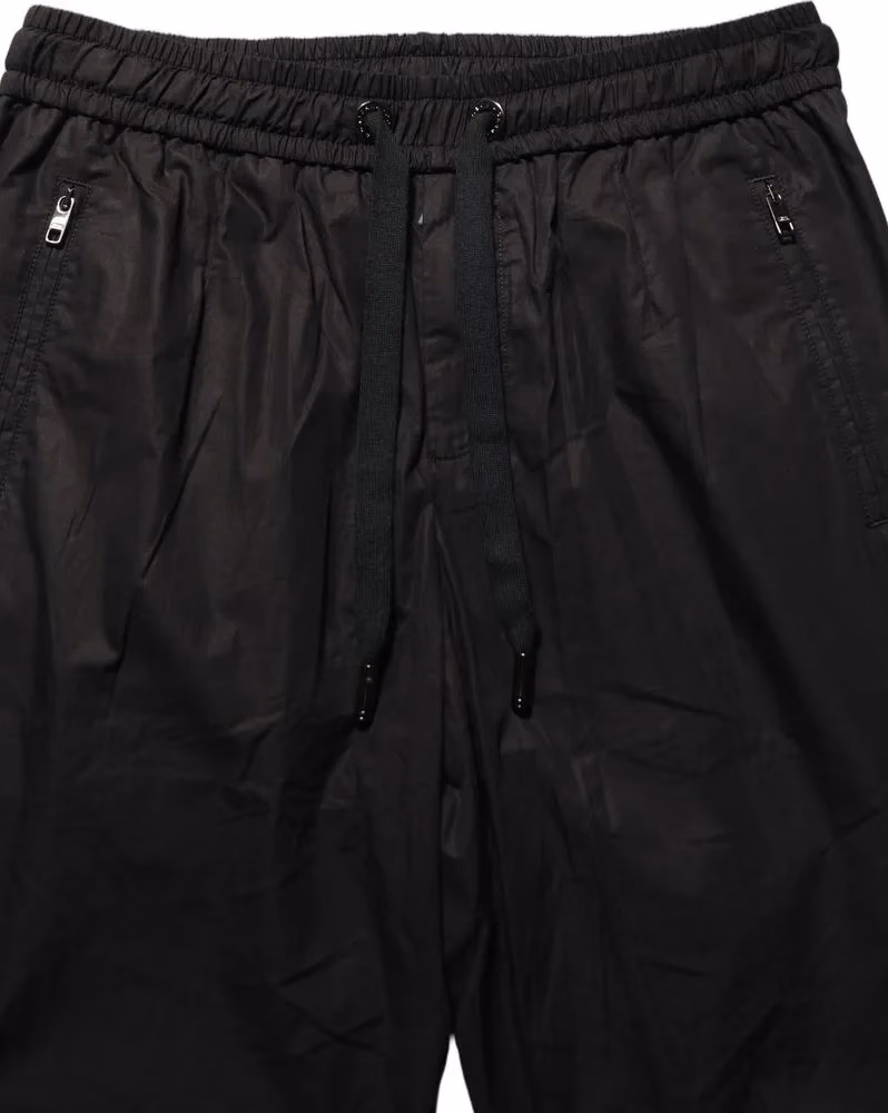 Dolce & Gabbana Black Cotton Mid Waist Jogger Sweatpants Pants