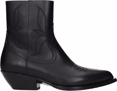 Black Leather Ankle Boots