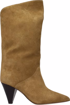 Brown Leather High Heel Boots