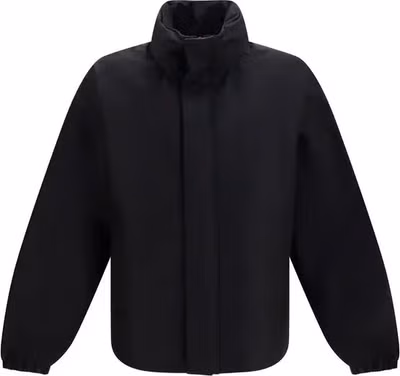 Black Cotton Full-Length Jacket