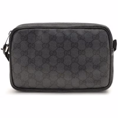 Black Cotton Shoulder Bag