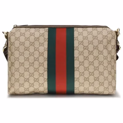 Beige Cotton Shoulder Bag