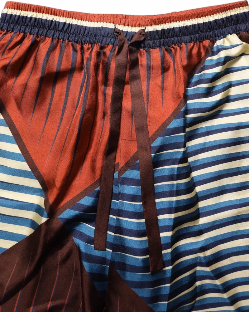 Dolce & Gabbana Multicolor Geometric Silk Men Bermuda Shorts