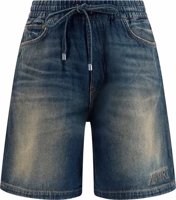 Blue Cotton Bermuda Shorts