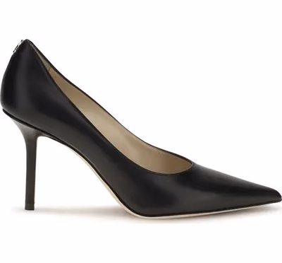 Black Calf Leather Bos Taurus High Heel Pumps