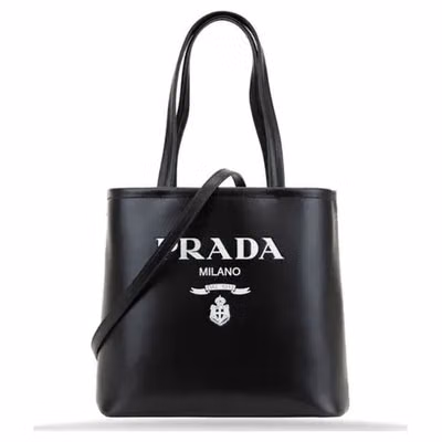 Black Calfskin Tote Bag