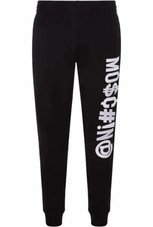Moschino Couture Black Cotton Joggers (Workout Pants)