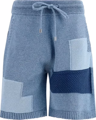 Blue Cotton Bermuda Shorts