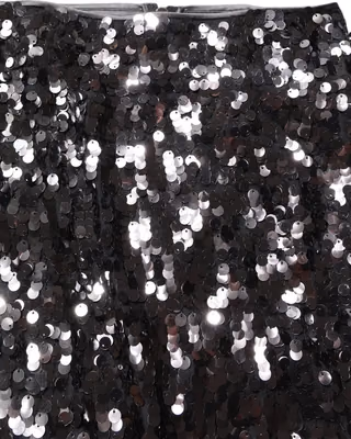 Brown Sequinned Embellished PencilCut Skirt