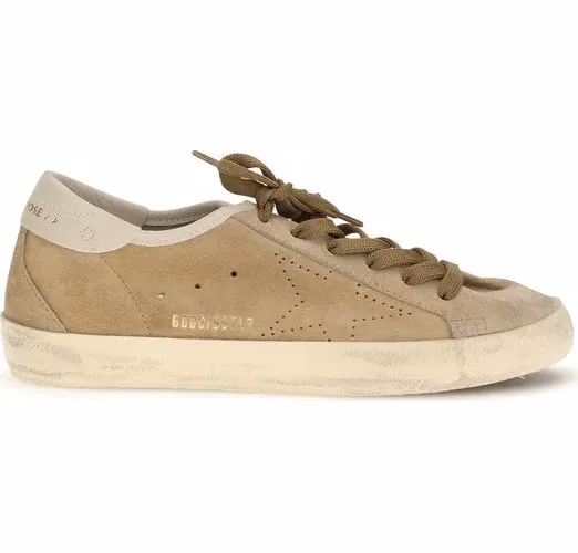 Golden Goose Beige Calf Leather Bos Taurus Low Top Sneakers