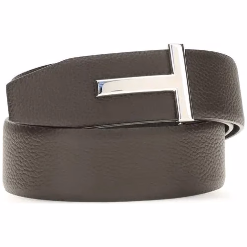 Tom Ford Brown Calf Leather Bos Taurus Belt