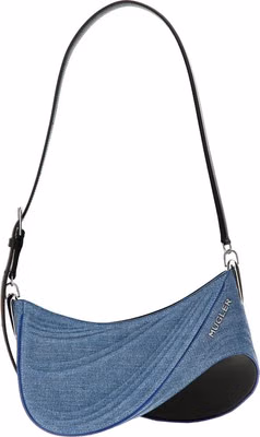 Blue Calfskin Shoulder Bag