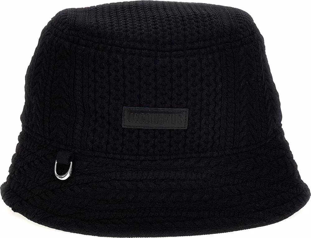 Jacquemus Black Viscose Bucket Hat