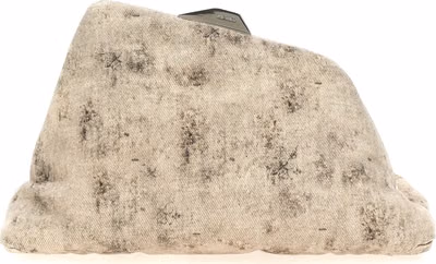Gray Leather Clutch Bag