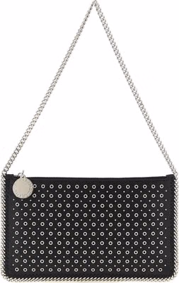 Black Polyester Shoulder Bag