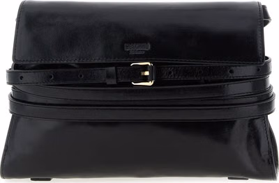 Black Leather Crossbody Bag