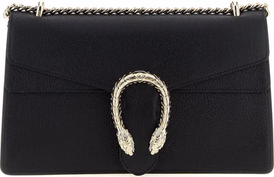 Black Calfskin Shoulder Bag