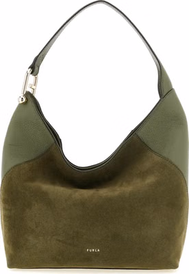 Bicolor Calfskin Shoulder Bag