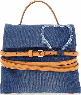 Blue Cotton Handbag
