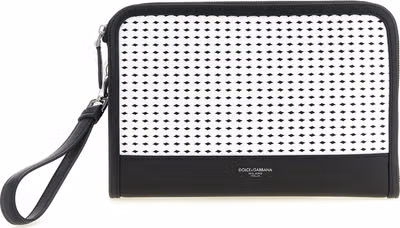 Bicolor Calfskin Clutch Bag