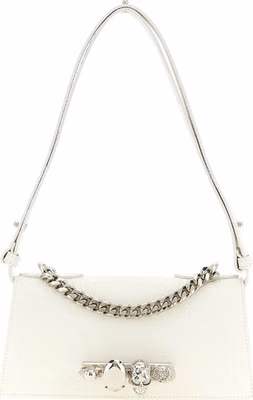 White Calfskin Shoulder Bag