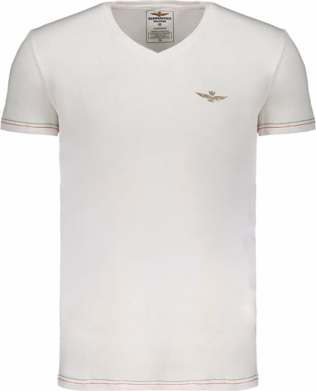 Aeronautica Militare Bianco Cotton Mens T-Shirt