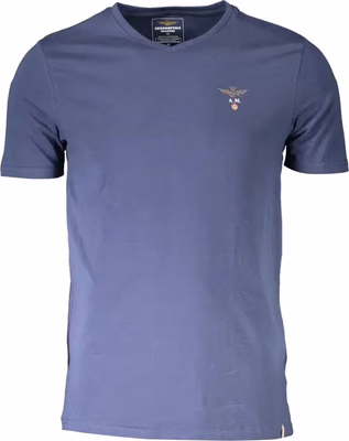 Blue Cotton Men's T-Shirt