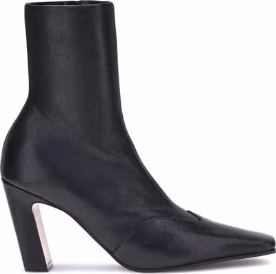 Black Calf Leather Bos Taurus Ankle Boots
