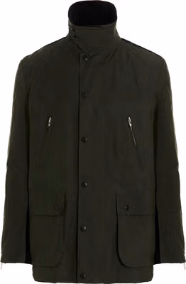 Bicolor Cotton Full-Length Jacket