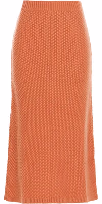 Orange Cashmere Mini Skirt
