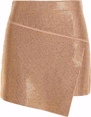 Beige Viscose Long Skirt