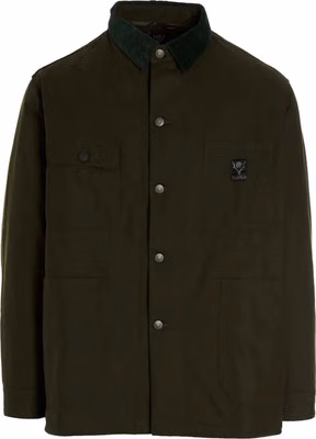 Bicolor Cotton Full-Length Jacket