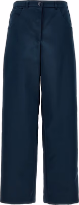 Blue Polyester Cargo Pants