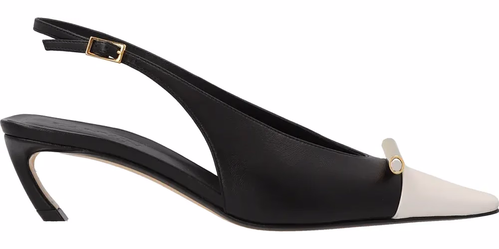 Lanvin Bicolor Goatskin Mid Heel Pumps