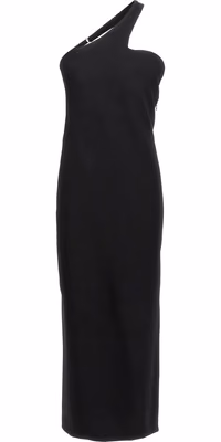 Black Viscose Long Skirt